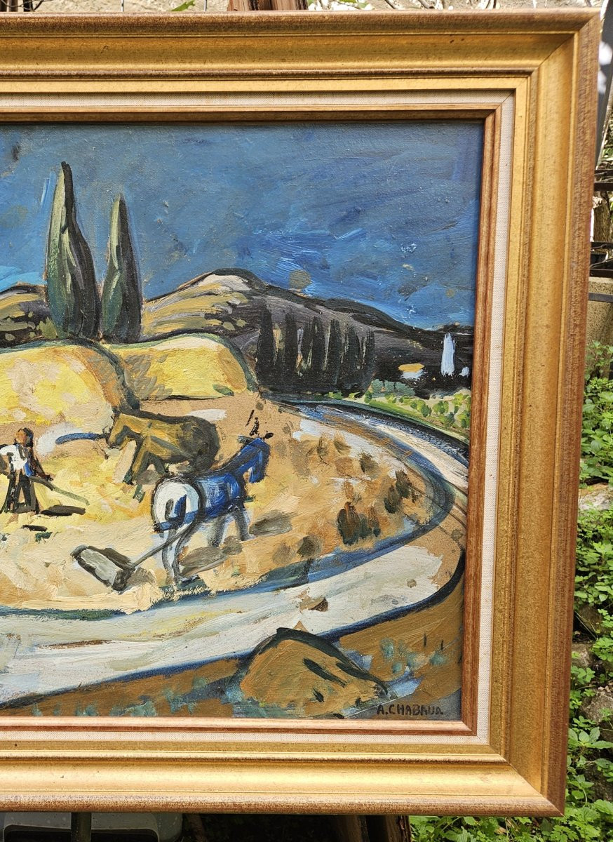 La récolte du blé par Auguste CHABAUD 1882-1955-photo-6