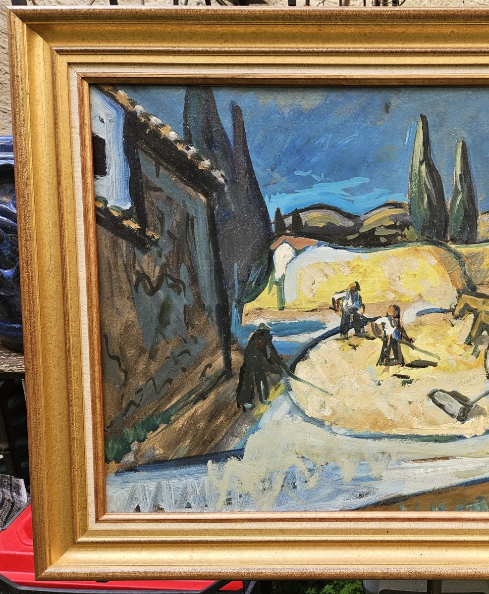 La récolte du blé par Auguste CHABAUD 1882-1955-photo-7