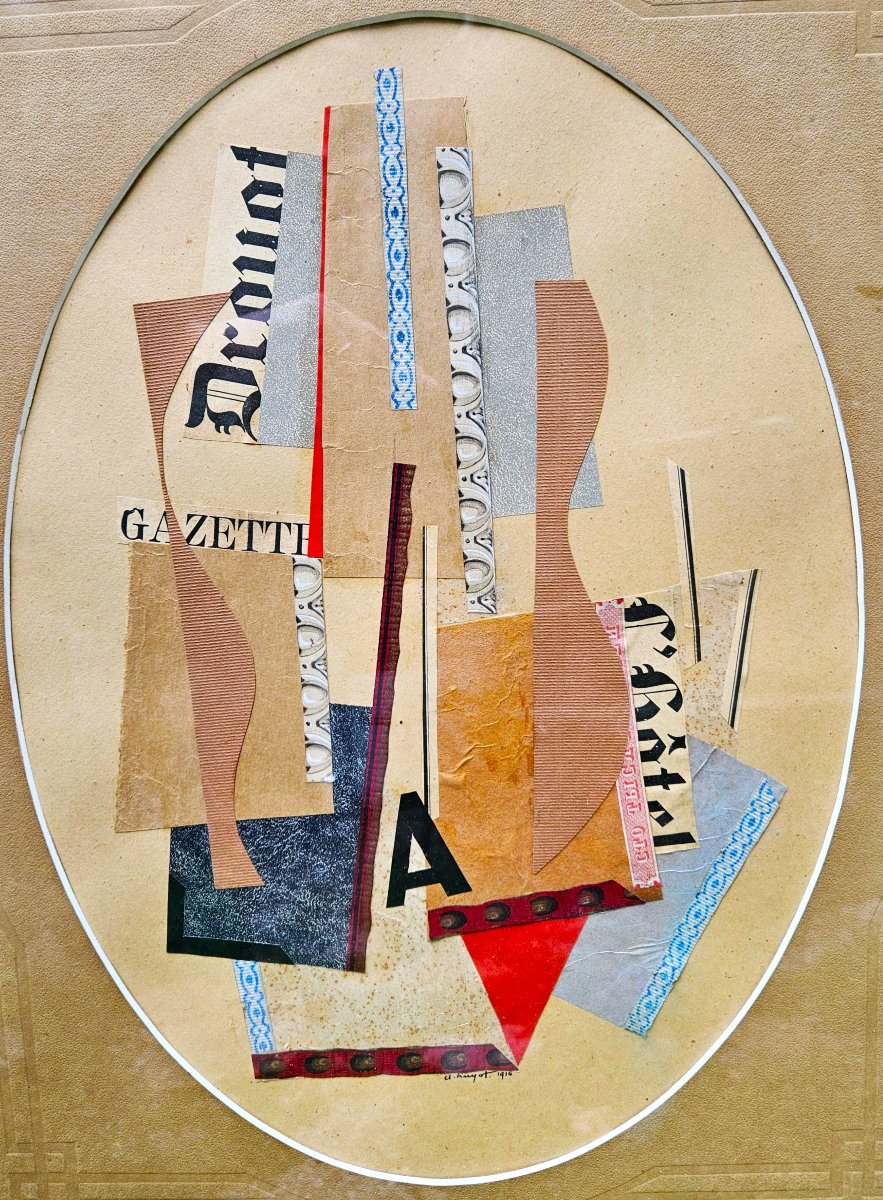 Collage cubiste de 1916 par Albert HUYOT-photo-1
