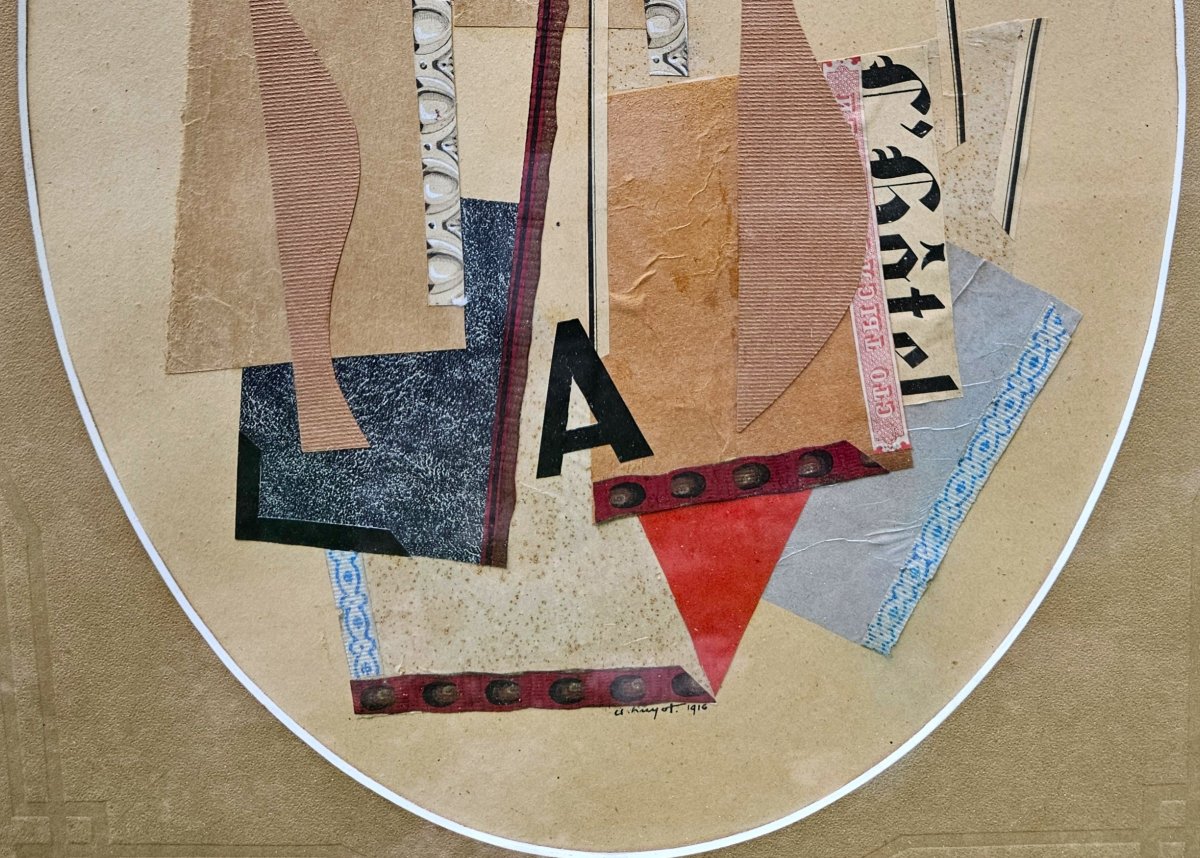 Collage cubiste de 1916 par Albert HUYOT-photo-2