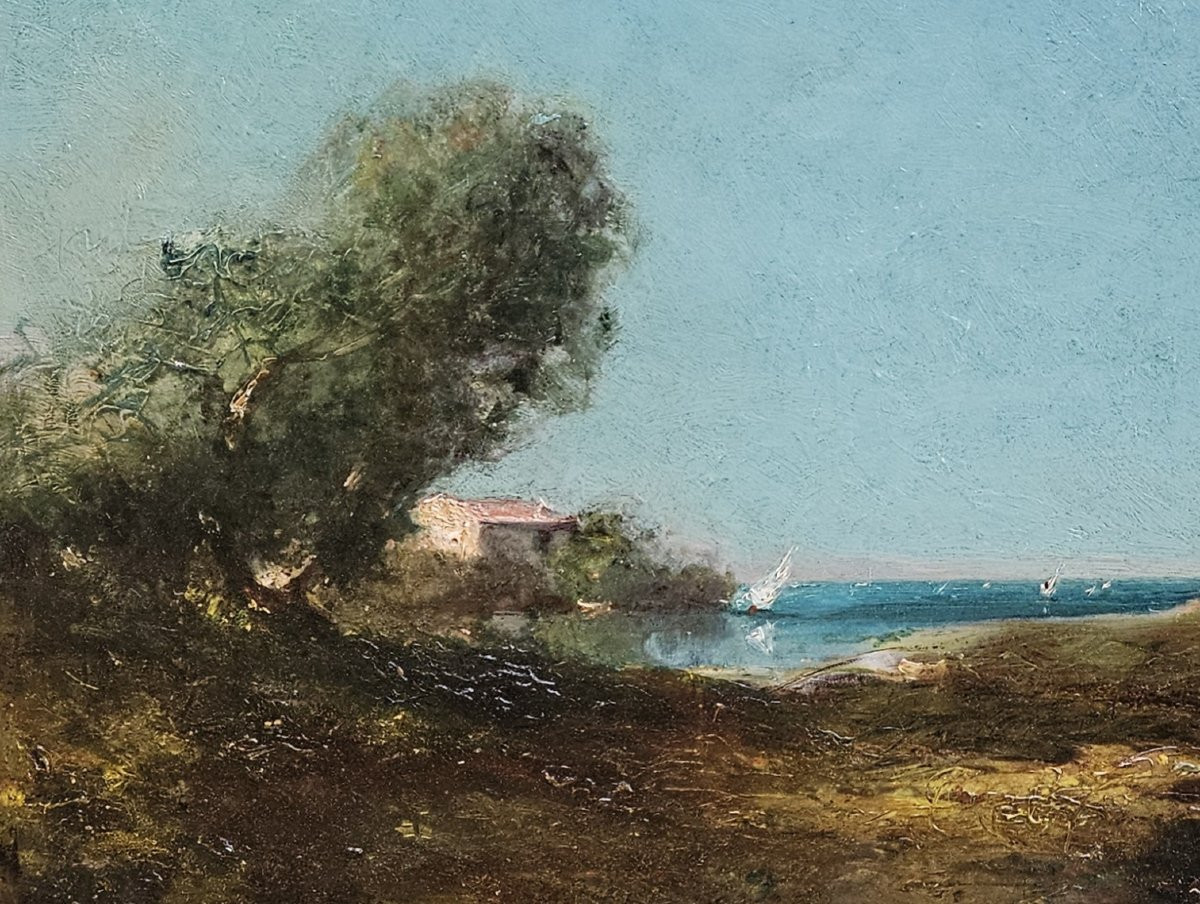 Villa By The Water By André Maglione 1838-1923-photo-3