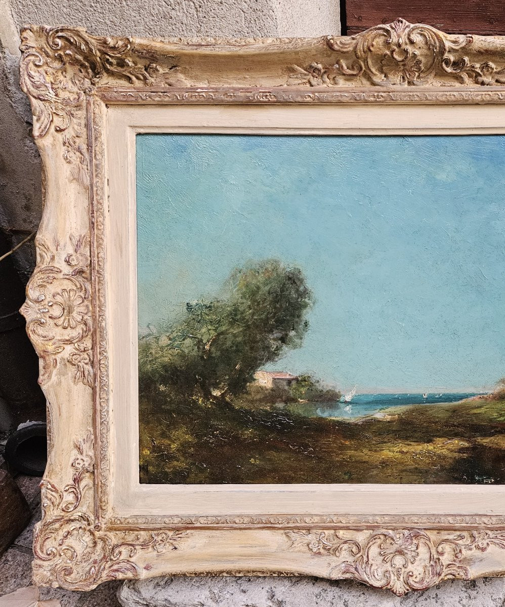 Villa By The Water By André Maglione 1838-1923-photo-7