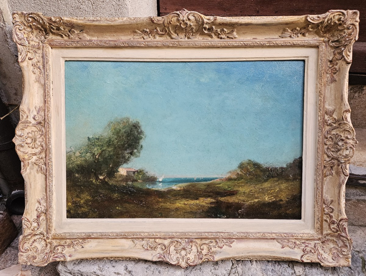 Villa By The Water By André Maglione 1838-1923