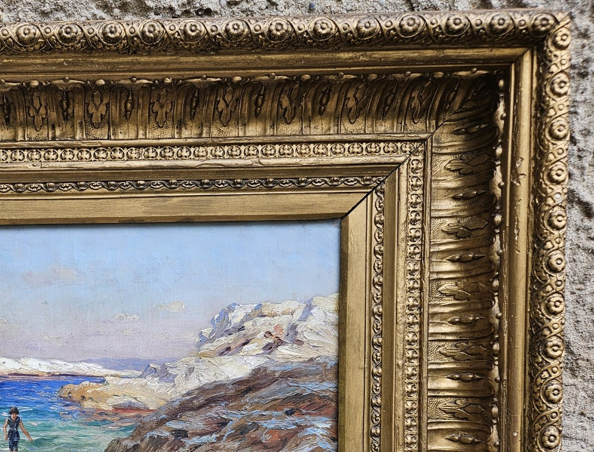 Seaside In Marseille By Adolphe Gaussen 1871-1954-photo-4