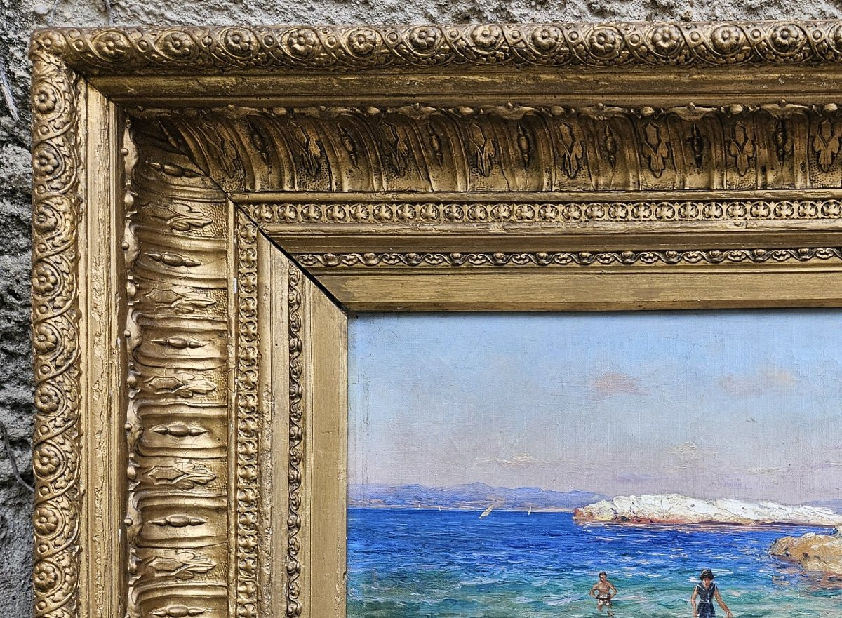 Seaside In Marseille By Adolphe Gaussen 1871-1954-photo-7