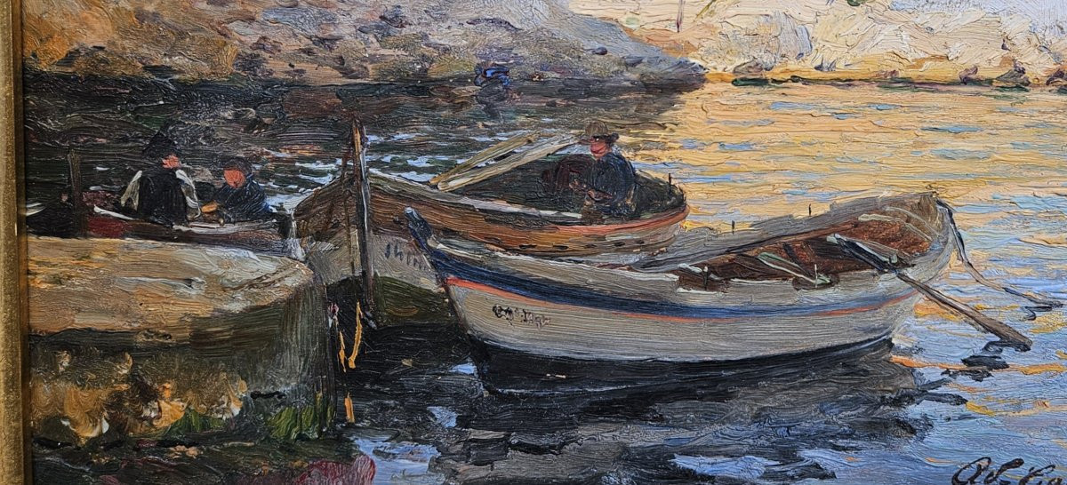 Fishermen In Marseille By Adolphe Gaussen 1871-1954-photo-1