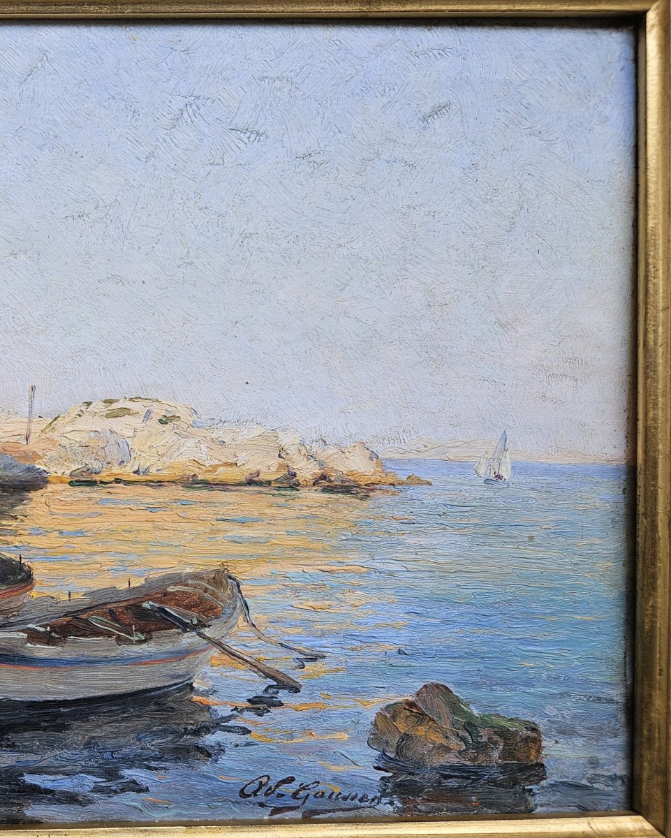 Fishermen In Marseille By Adolphe Gaussen 1871-1954-photo-3