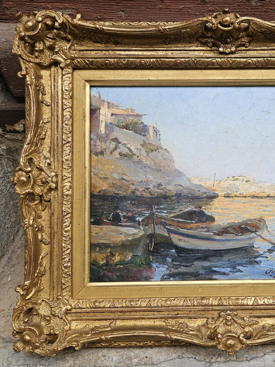 Fishermen In Marseille By Adolphe Gaussen 1871-1954-photo-8