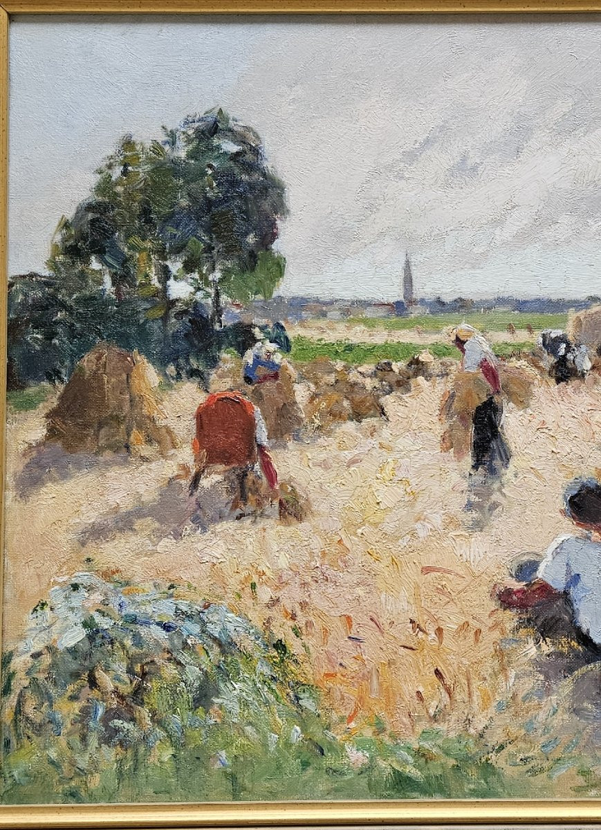 "haymaking" By Alfred Chagniot 1905-1991-photo-4