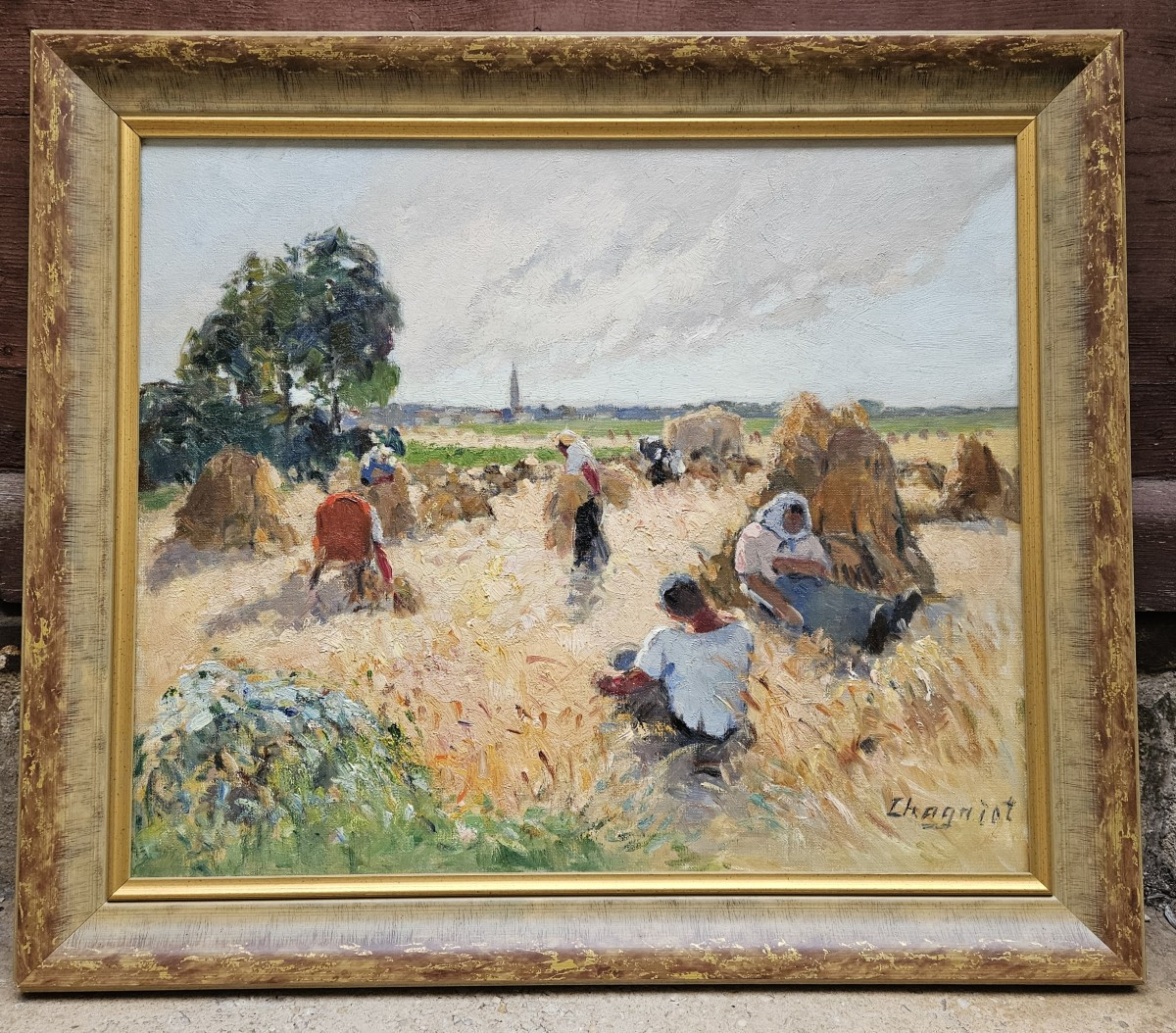 "haymaking" By Alfred Chagniot 1905-1991
