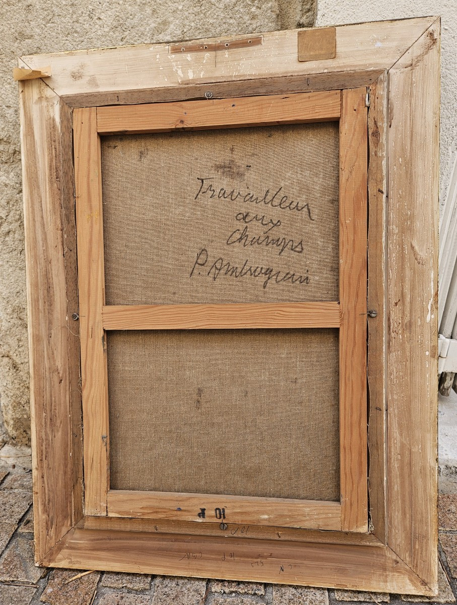PAYSAN AU LABEUR par Pierre AMBROGIANI 1907-1985-photo-3