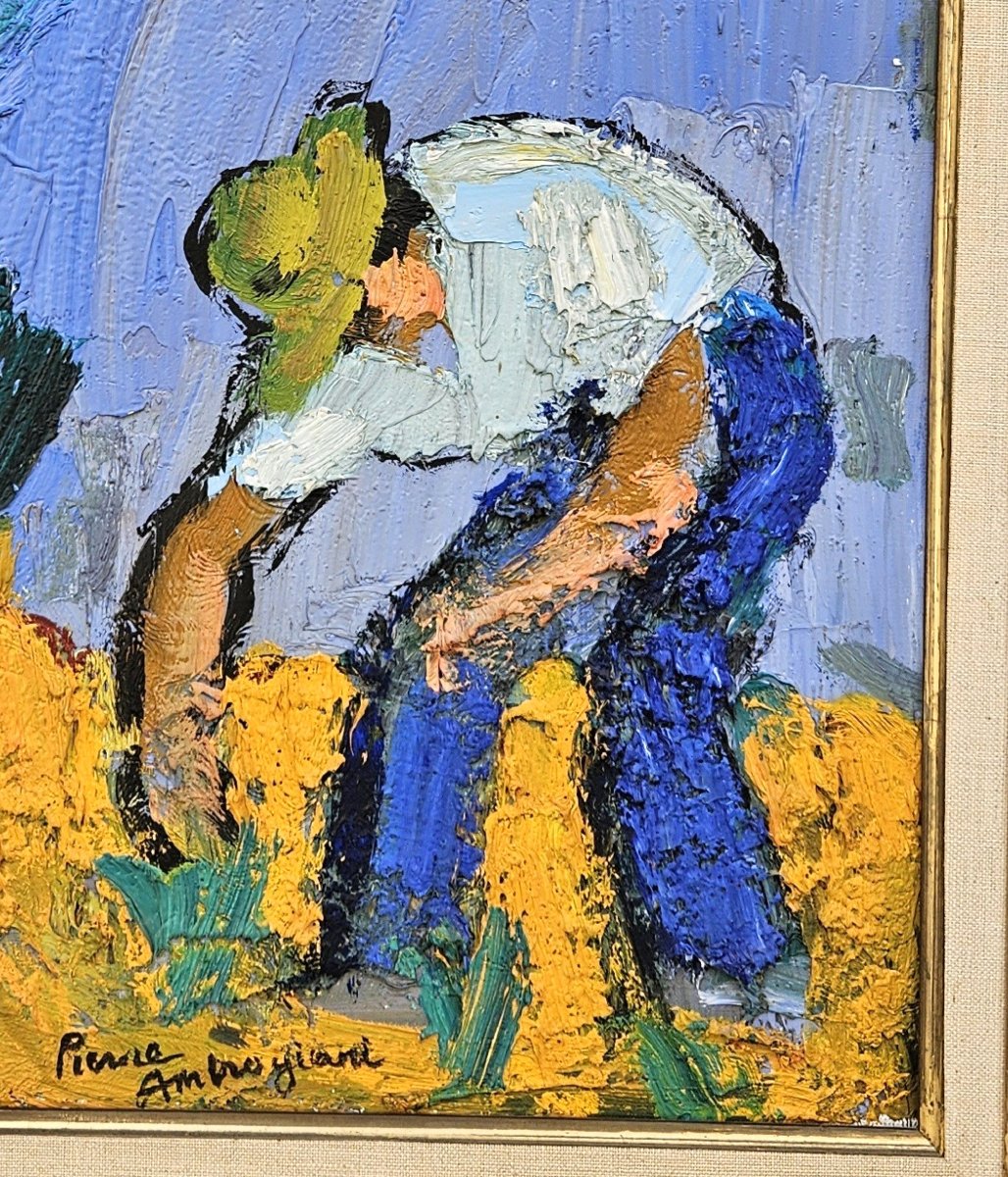 PAYSAN AU LABEUR par Pierre AMBROGIANI 1907-1985-photo-5