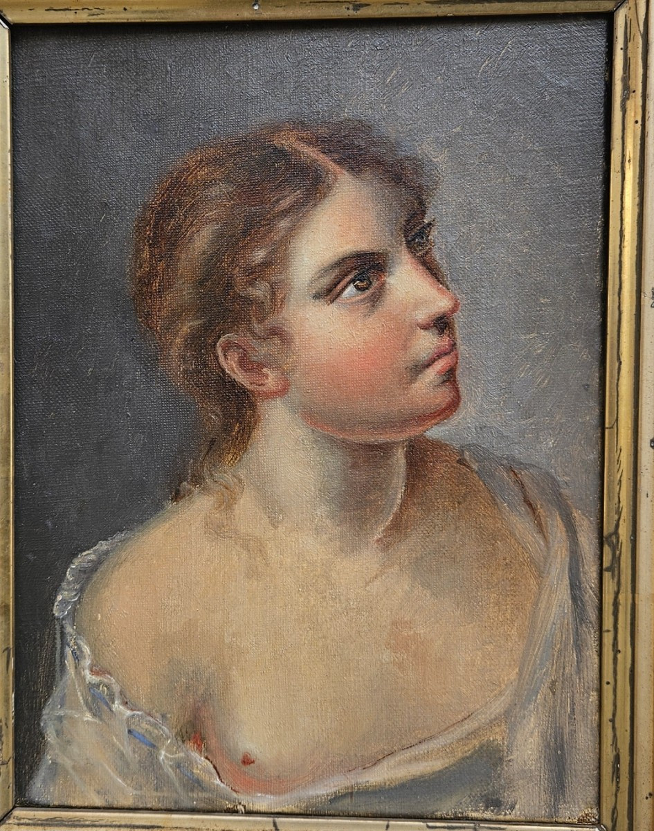 Portrait de jeune femme XIXème-photo-1