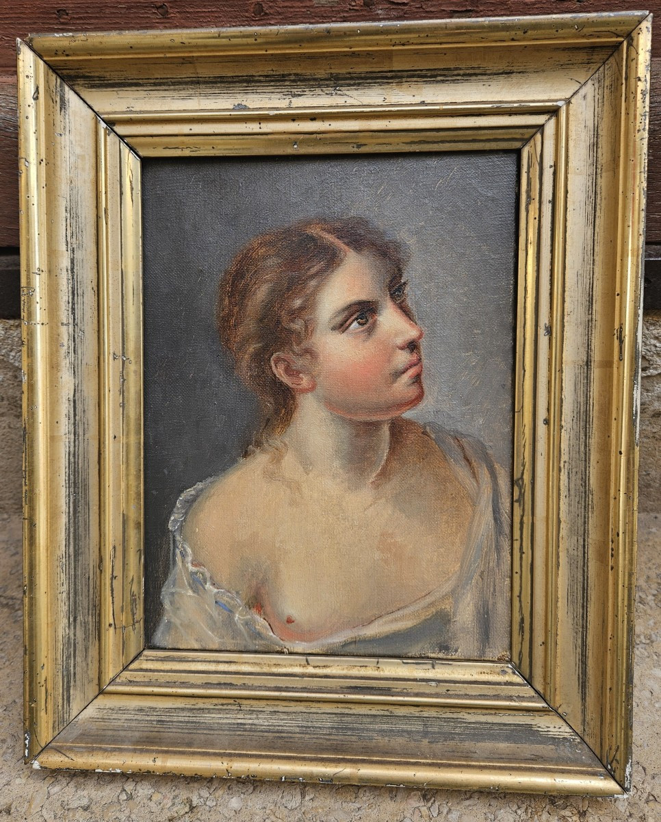 Portrait de jeune femme XIXème-photo-2