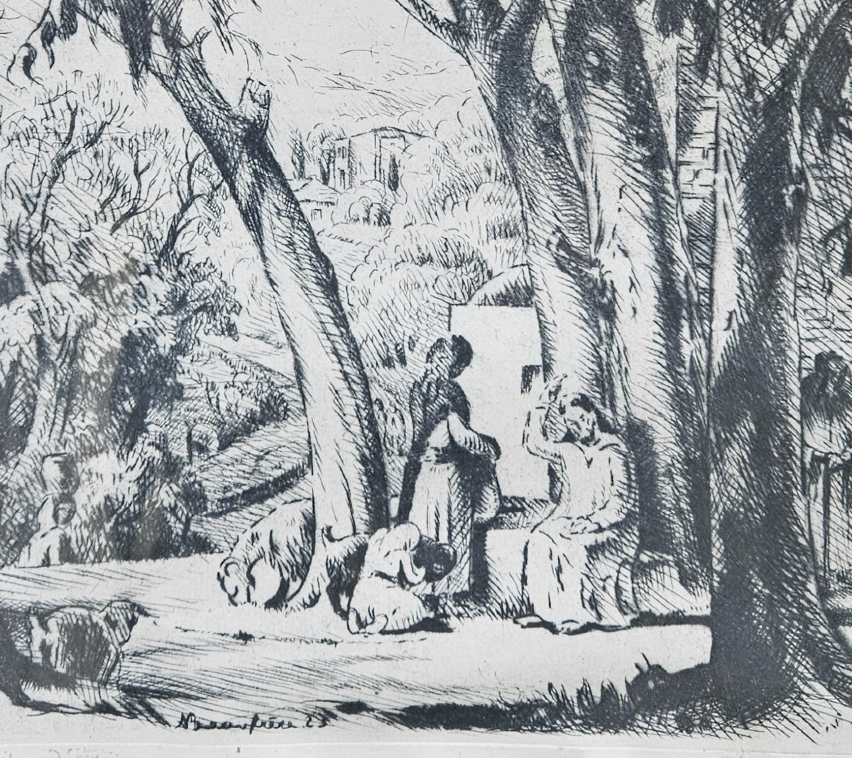 Jesus et la Samaritaine 1923 d'Adolphe BEAUFRERE 1876-1960-photo-4