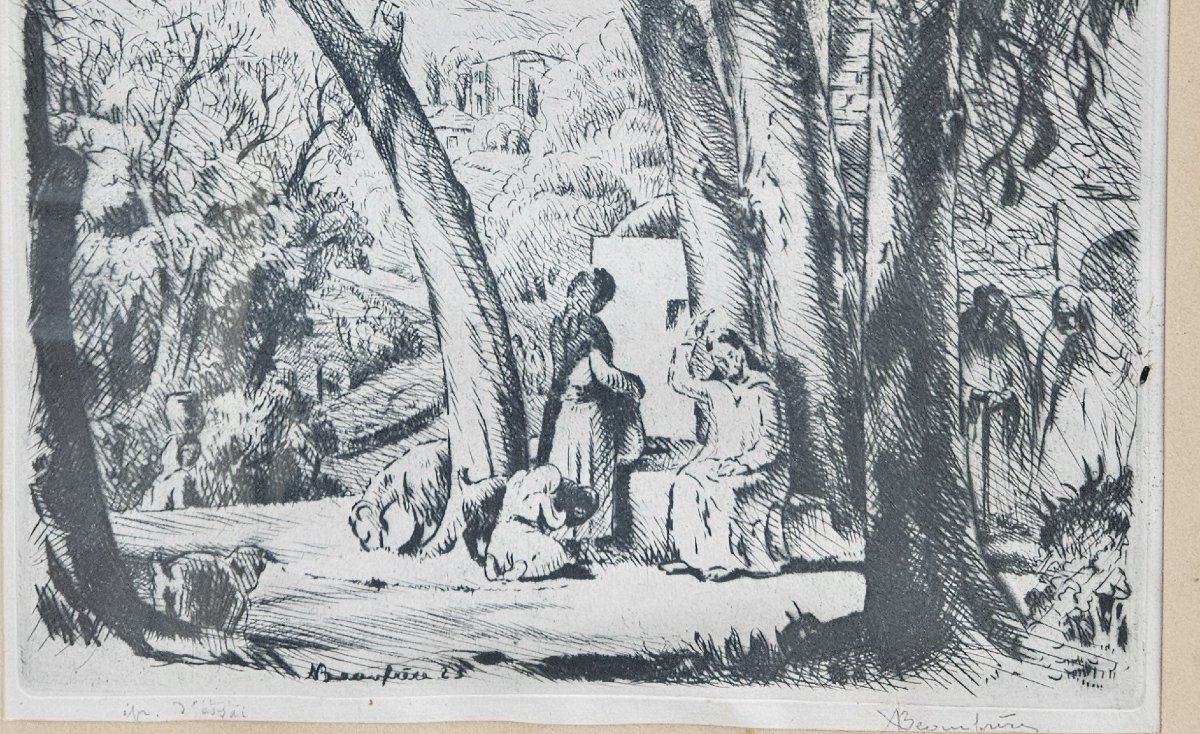 Jesus et la Samaritaine 1923 d'Adolphe BEAUFRERE 1876-1960-photo-5