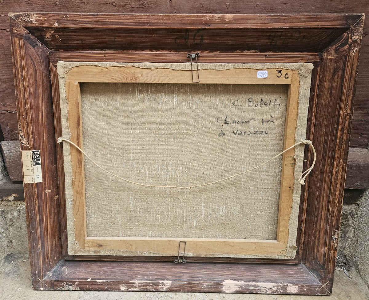 Bell Tower Near Varazze By César Bolletti 1914-1995-photo-3