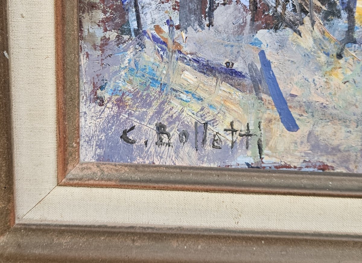 Bell Tower Near Varazze By César Bolletti 1914-1995-photo-3