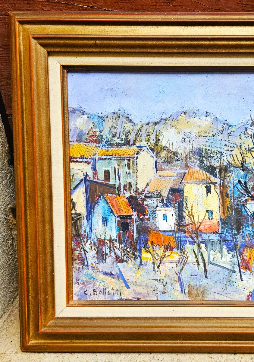 Bell Tower Near Varazze By César Bolletti 1914-1995-photo-4