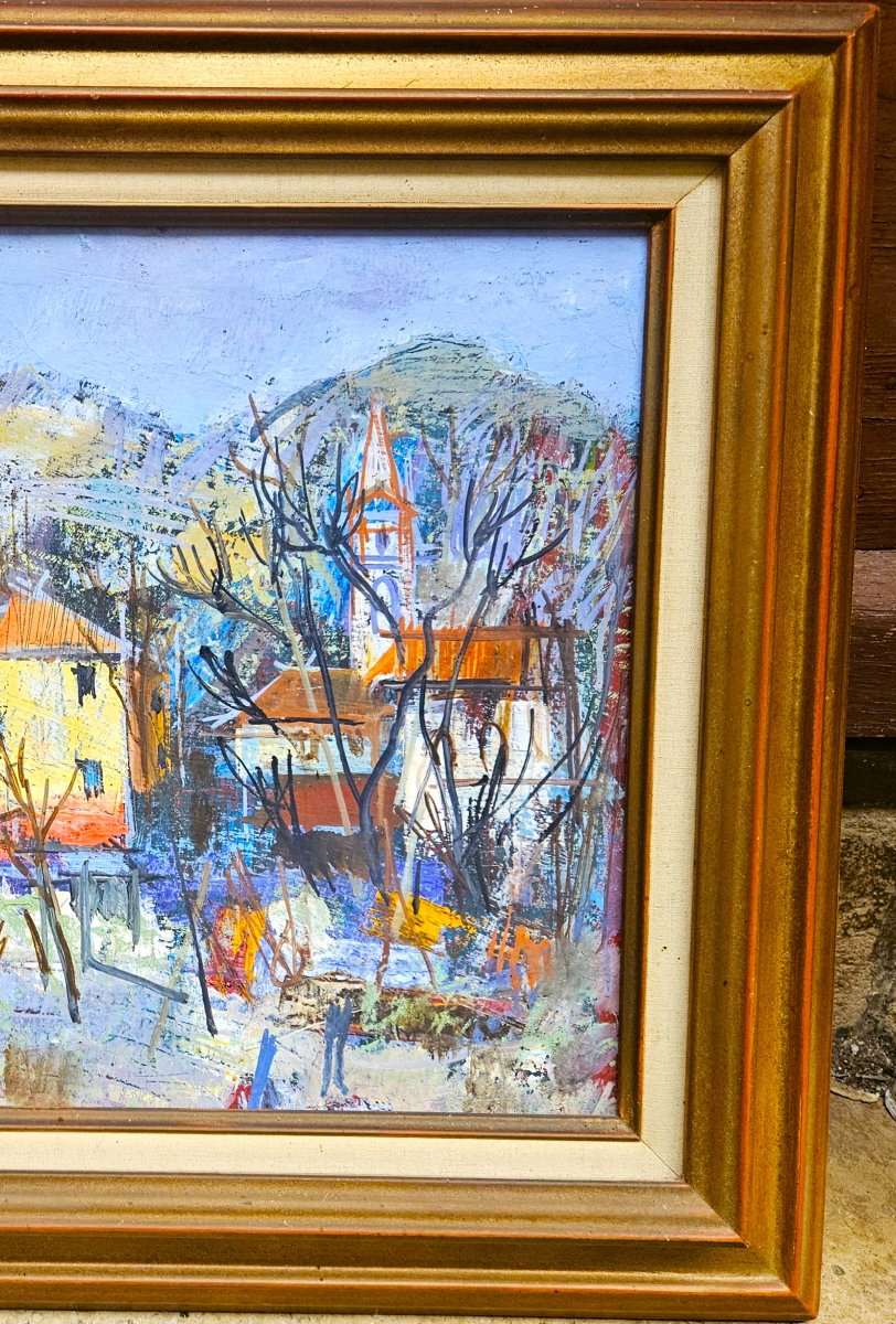 Bell Tower Near Varazze By César Bolletti 1914-1995-photo-5