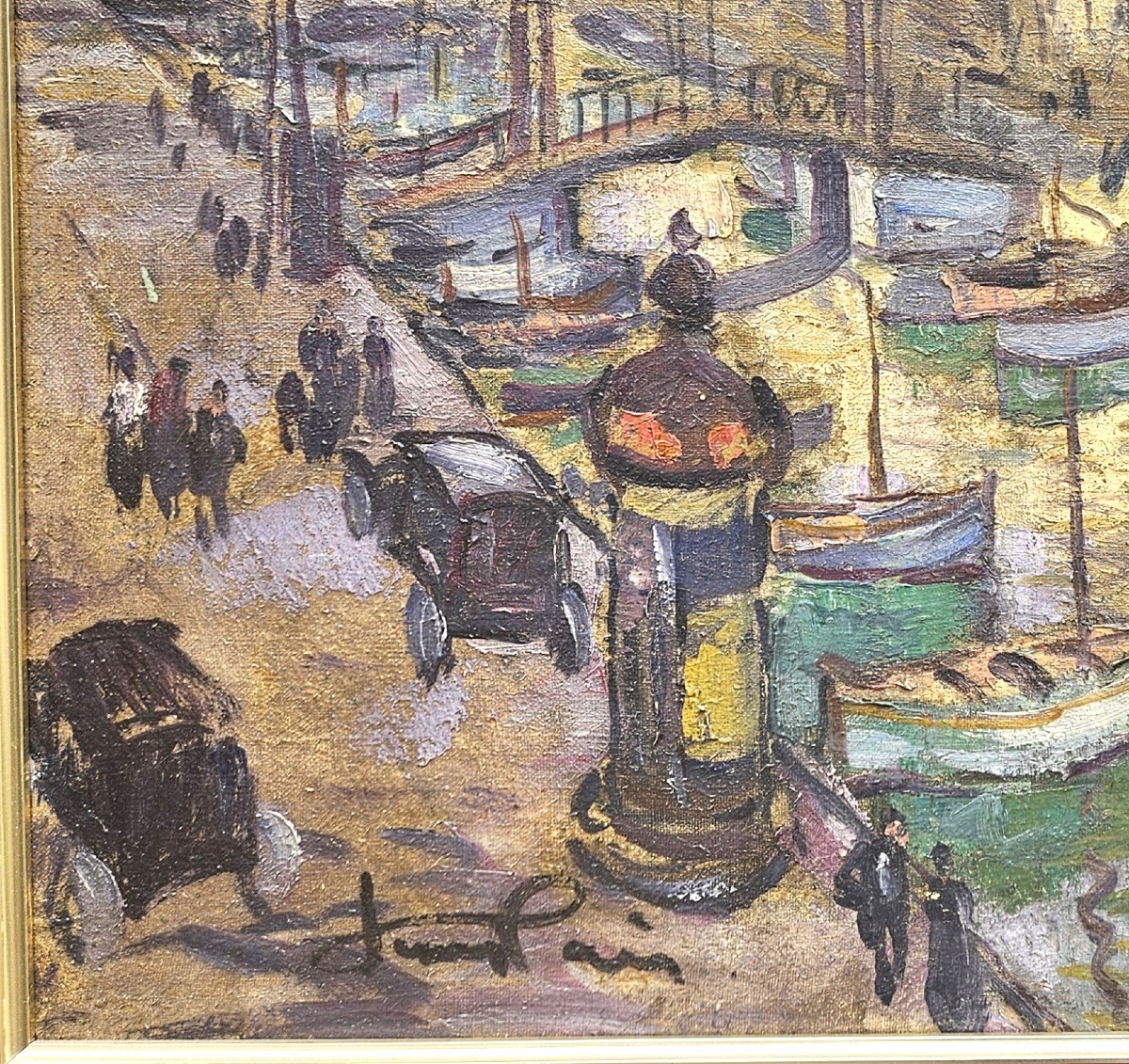 The Customs Canal - Marseille By Jean Lair 1890-1964-photo-3