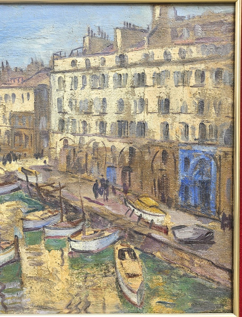 The Customs Canal - Marseille By Jean Lair 1890-1964-photo-1