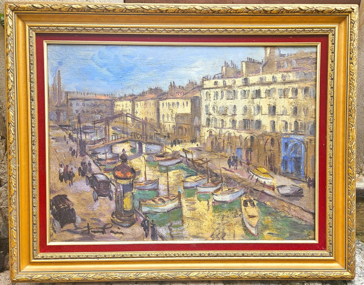 The Customs Canal - Marseille By Jean Lair 1890-1964