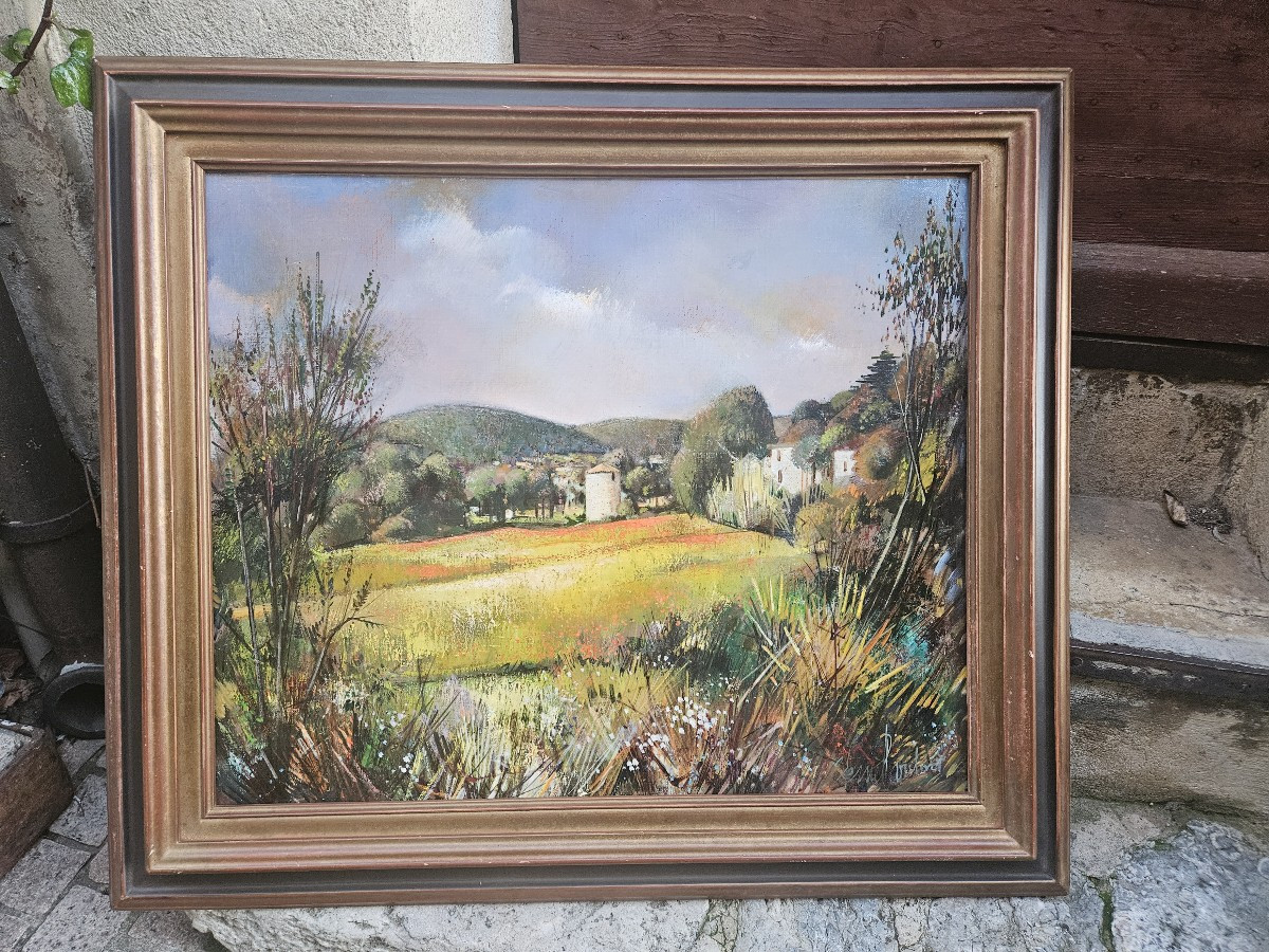 Landscape Of St Zacharie By Robert Vernet Bonfort 1934-2017-photo-3