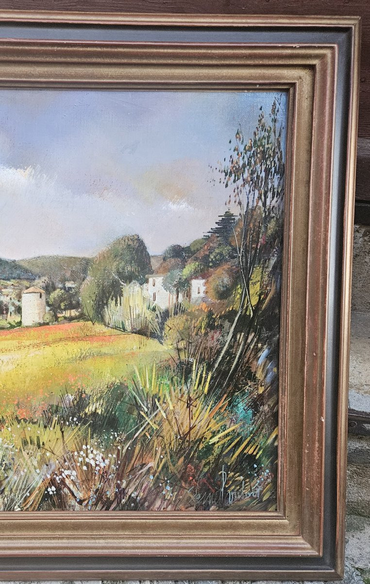 Landscape Of St Zacharie By Robert Vernet Bonfort 1934-2017-photo-4