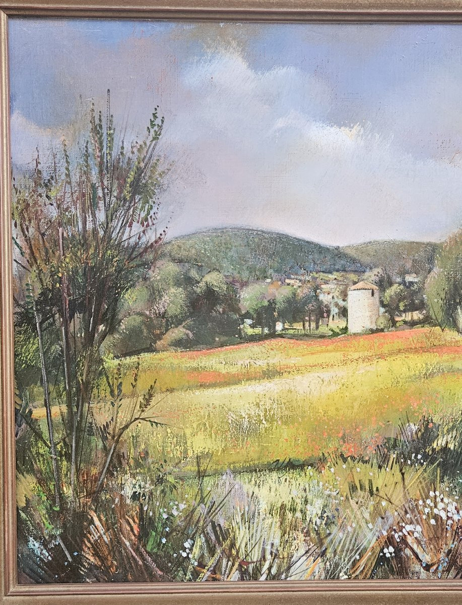 Landscape Of St Zacharie By Robert Vernet Bonfort 1934-2017-photo-5