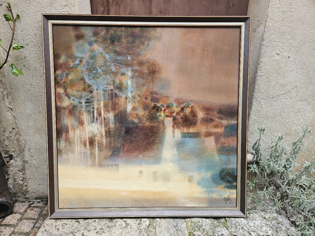 Paysage boisé par Daniel Gélis vers 1975-photo-4