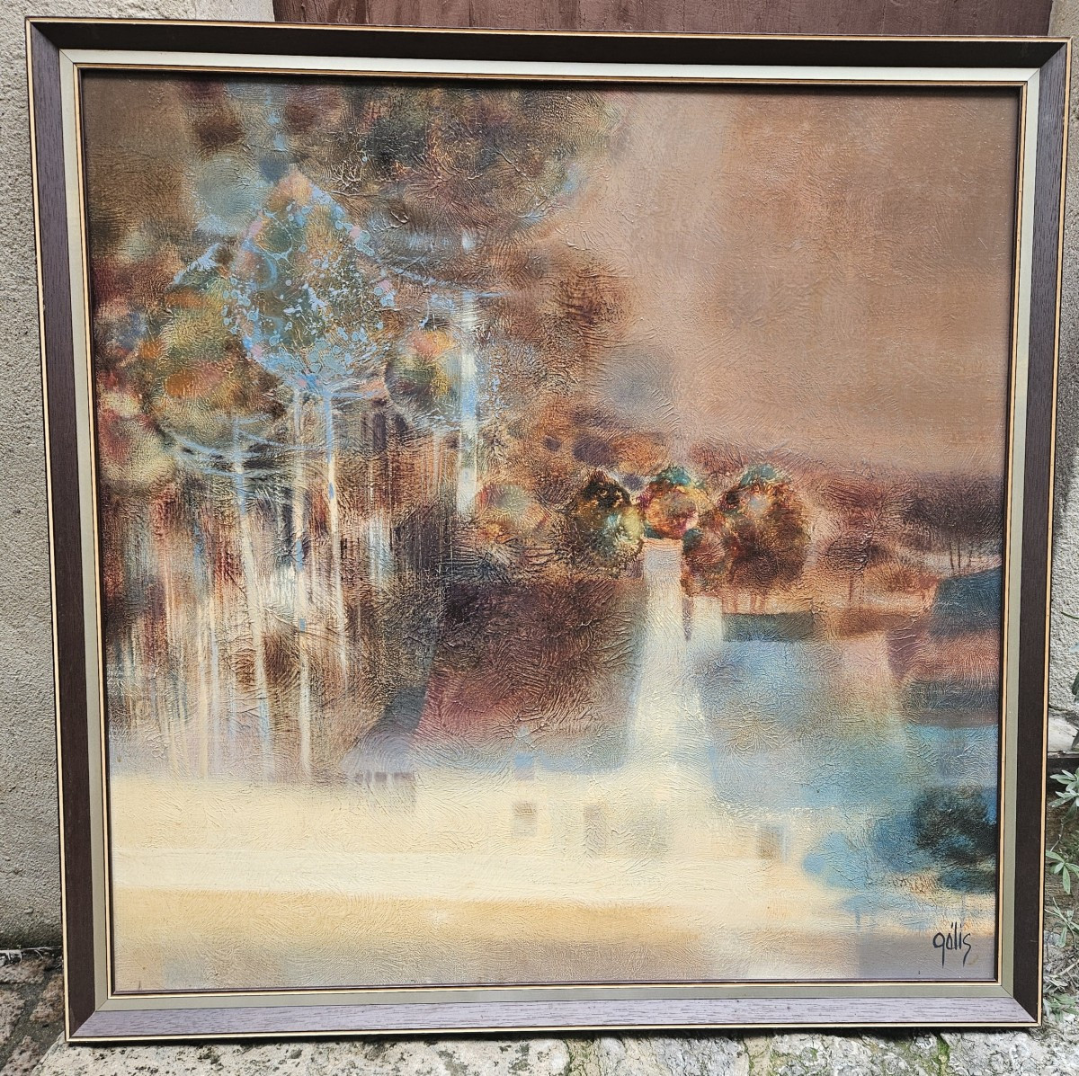 Paysage boisé par Daniel Gélis vers 1975