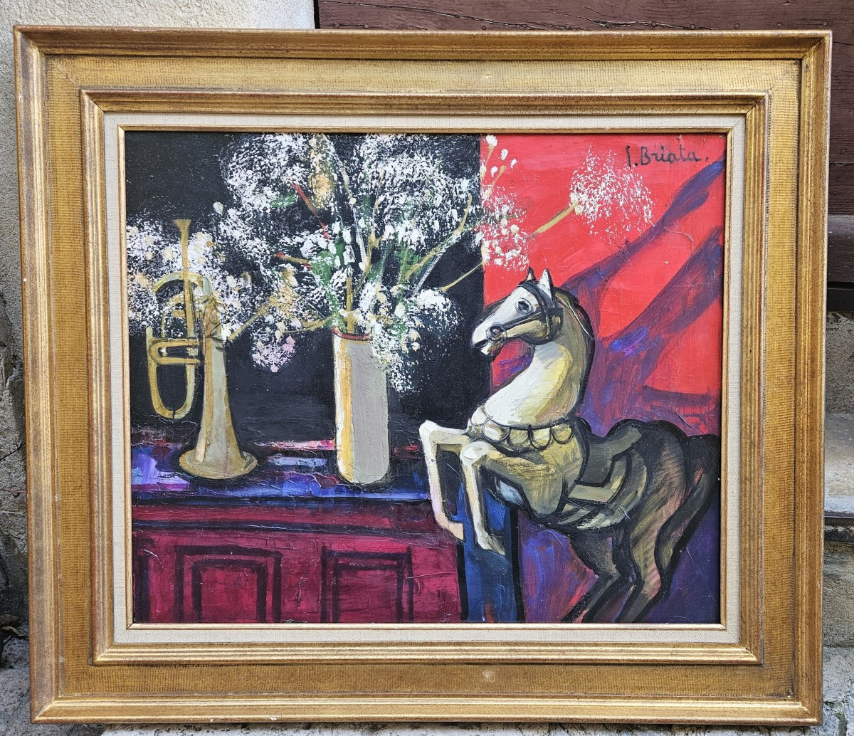 Horse And Flowers By Georges Briata-photo-2