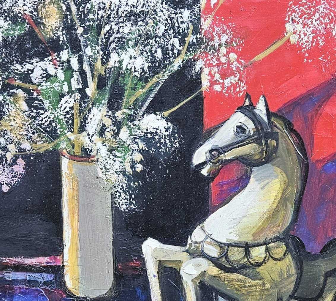 Horse And Flowers By Georges Briata-photo-8