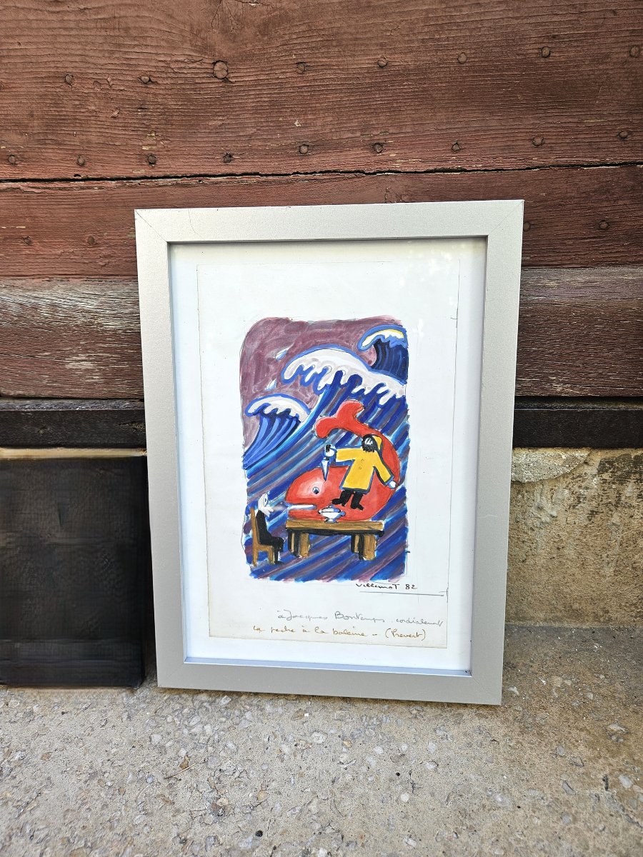 Gouaches From 1982 By Bernard Villemot-photo-2