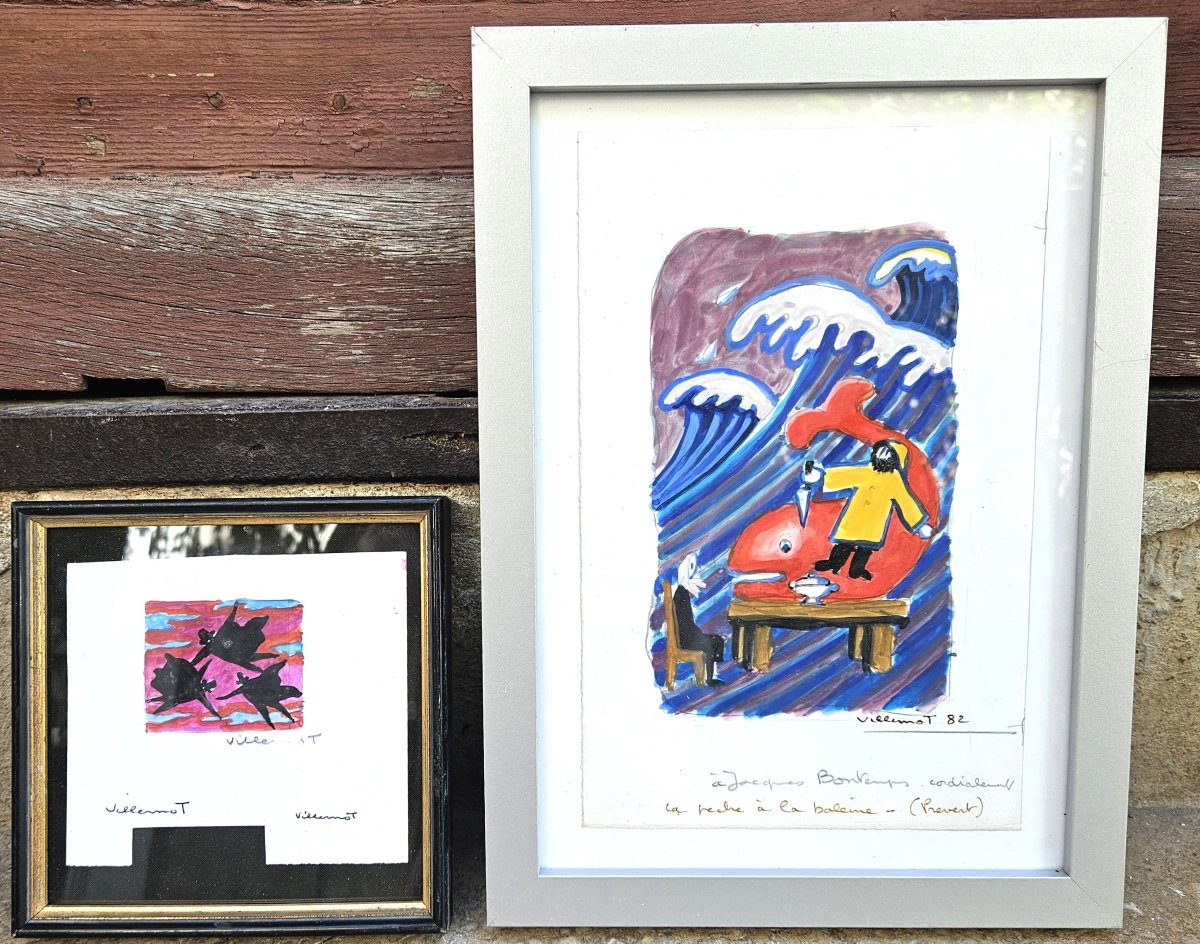 Gouaches From 1982 By Bernard Villemot
