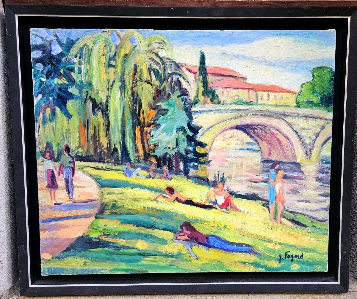 Sunday By The Water By Gérard Fagard