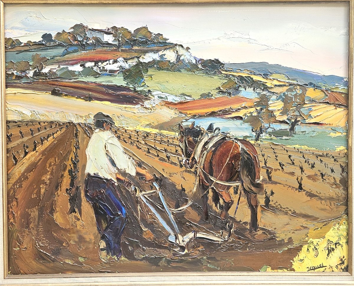 Paysan au  labour par Christian JEQUEL