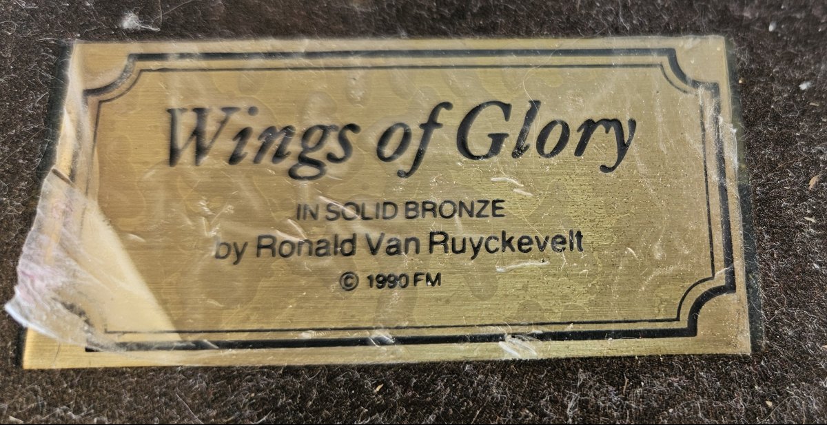 Aigle en bronze signé-photo-4