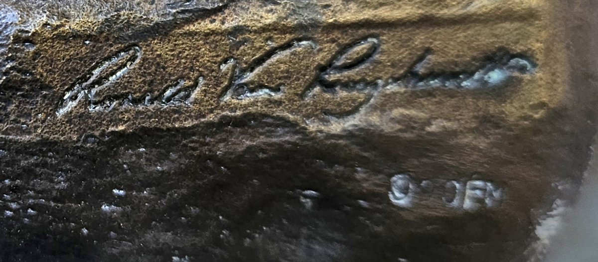 Aigle en bronze signé-photo-5