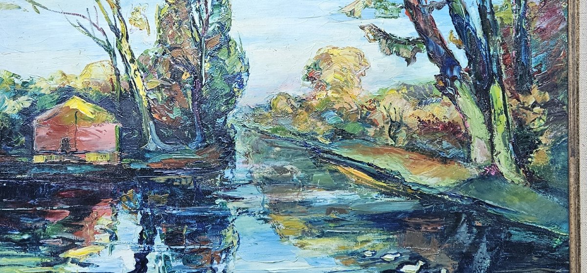 l'étang aux canards par Gabriel BELOT 1882-1962-photo-3