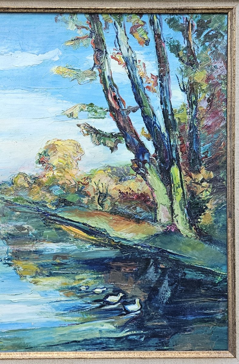 l'étang aux canards par Gabriel BELOT 1882-1962-photo-7