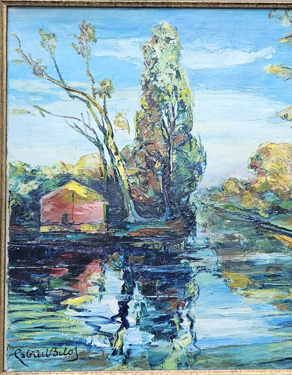 l'étang aux canards par Gabriel BELOT 1882-1962-photo-8