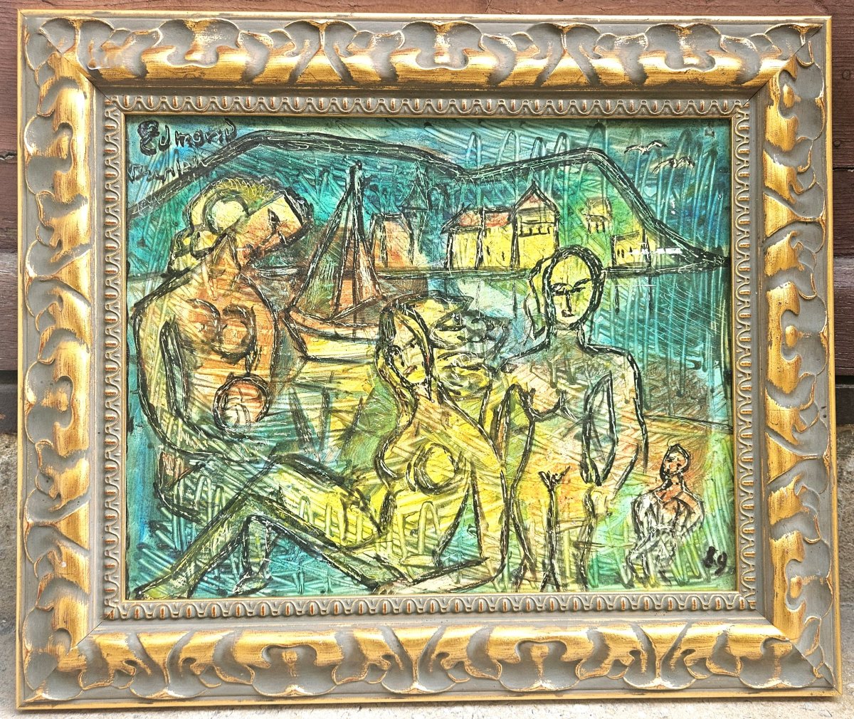La plage par Edmond DUPLAN