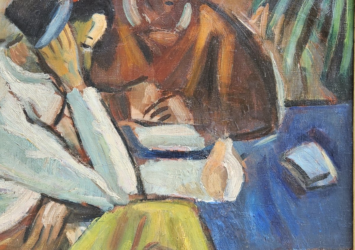 Reading  By Laszlo Barta 1902–1961-photo-4