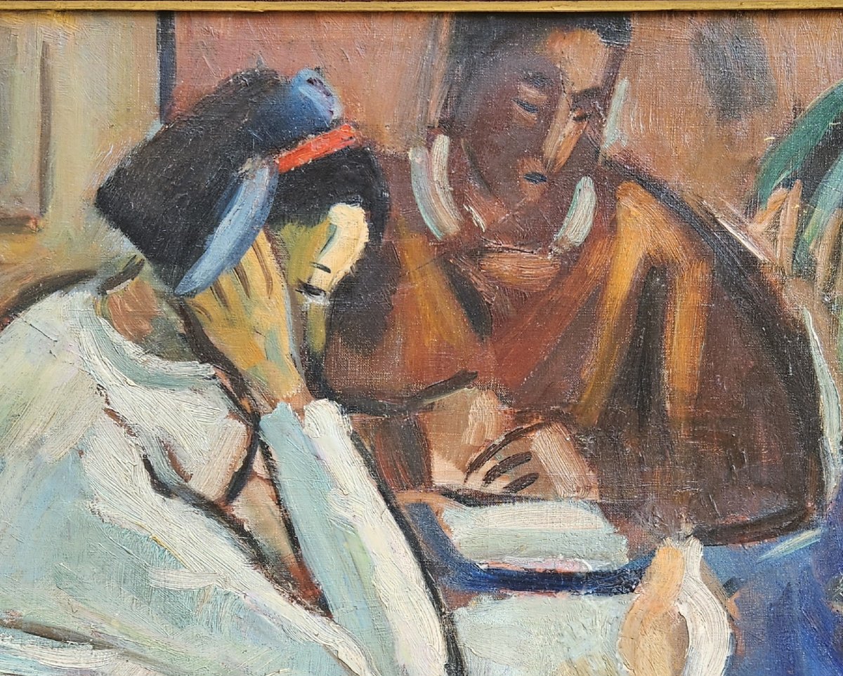 Reading  By Laszlo Barta 1902–1961-photo-5
