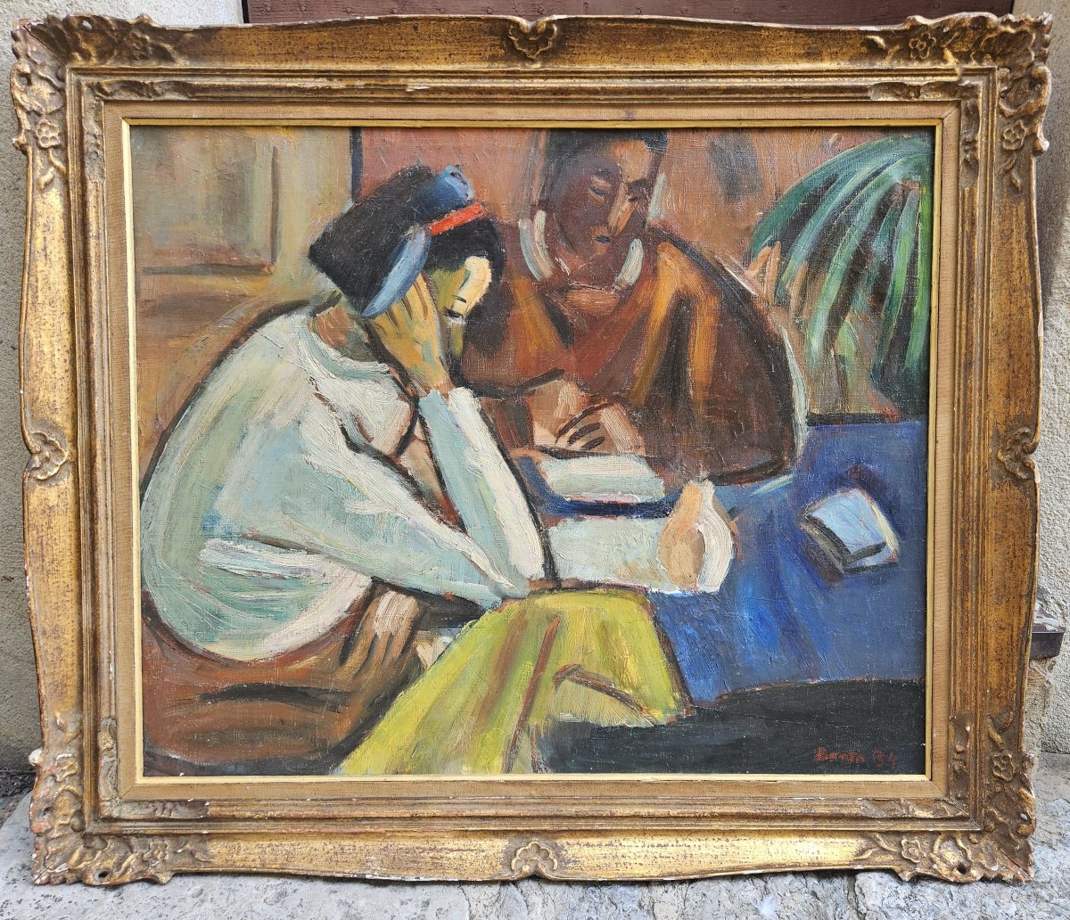 Reading  By Laszlo Barta 1902–1961