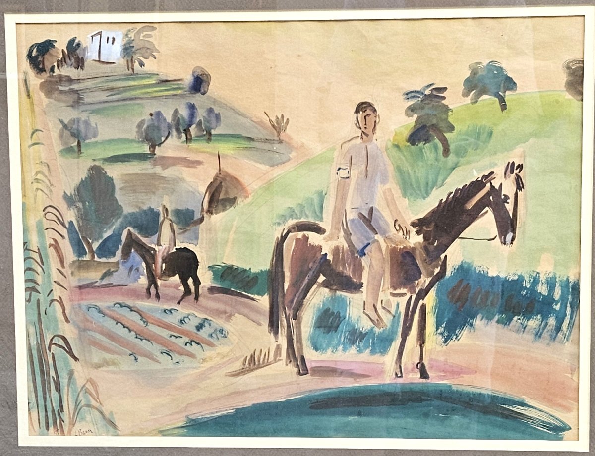Les deux canassons par Laszlo Barta 1902-1961-photo-2