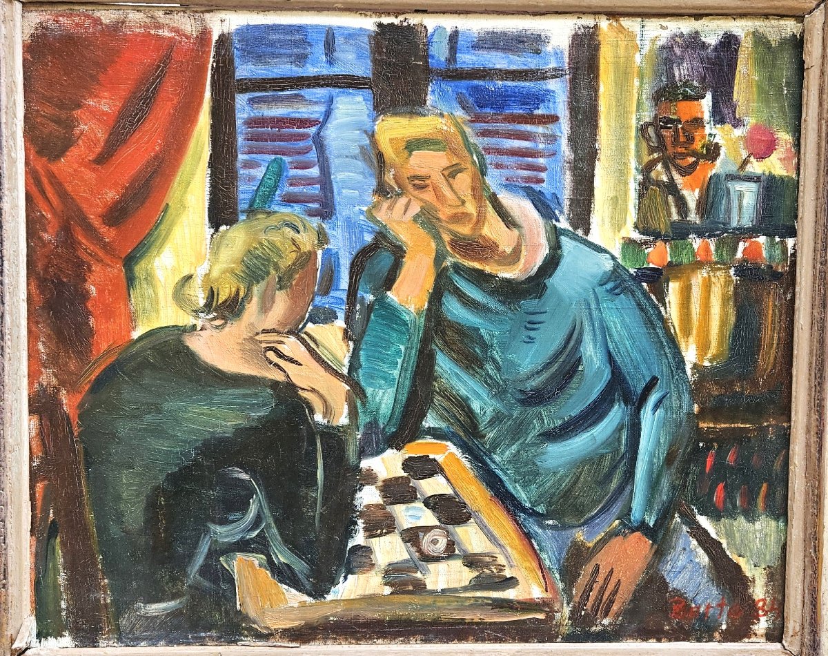 La partie de dames par Laszlo BARTA 1902-1961-photo-8