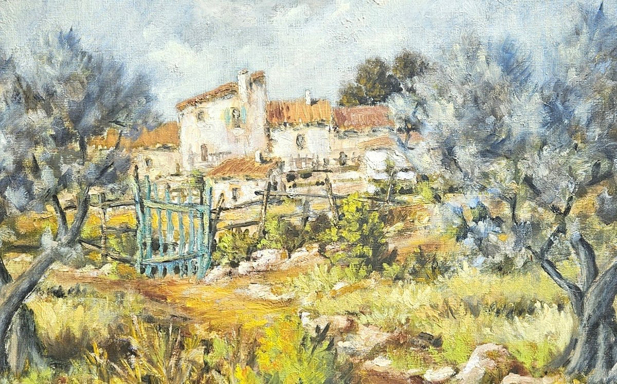 "the Olive Grove Farmhouse" By Félix Tisot (1909–1979)-photo-4